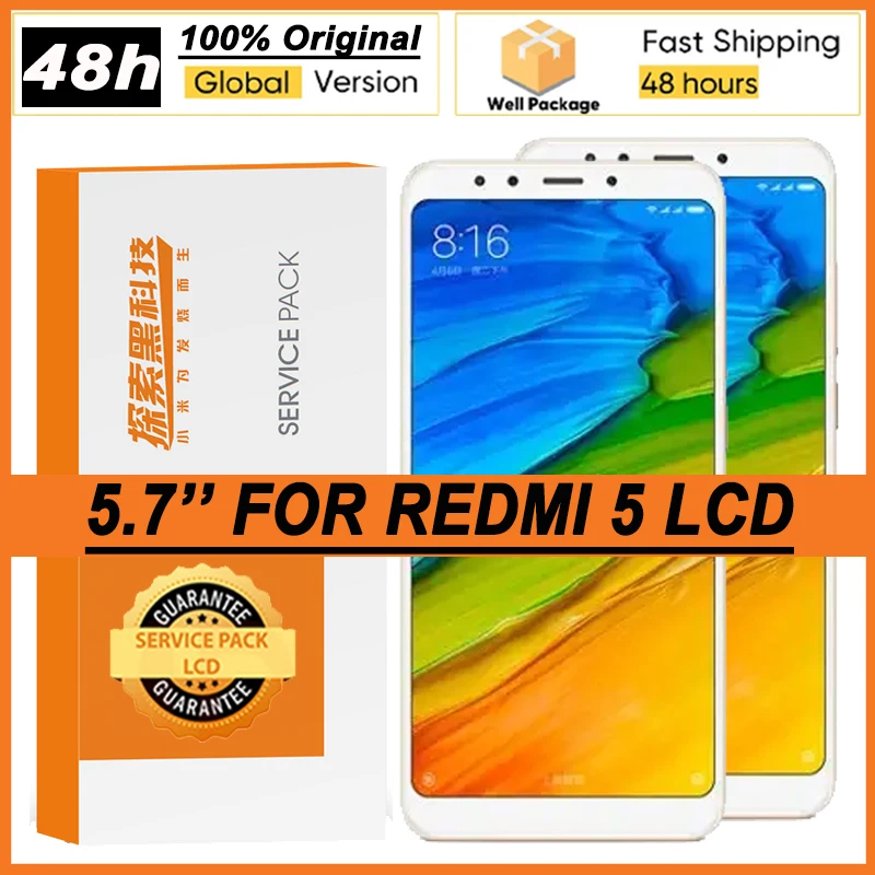100% Оригинальный 5 7 &quotIPS дисплей с рамкой для XiaoMi Redmi MDG1 MDTI MDI1 ЖК сенсорным экраном