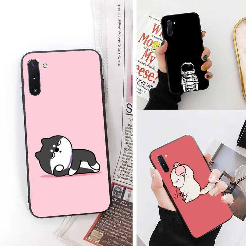 Наклейки милый Хаски мягкий чехол для мобильного телефона Samsung Note3/4/5/8/9/10/10Lite M10/20/30