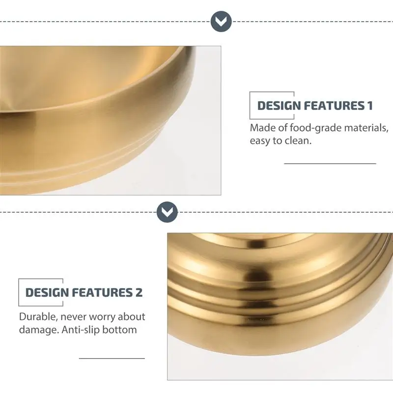 1 шт. Корейская двухслойная миска из нержавеющей стали для холодной лапши