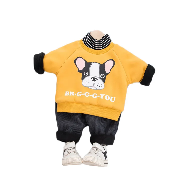 Зимняя детская одежда утепленная футболка с высоким воротником для маленьких