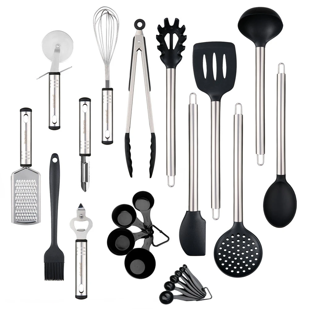 

23pcs Silicone Kitchenware Cooking Utensils Set Heat Resistant Kitchen Non-Stick Cooking Utensils Baking Tools