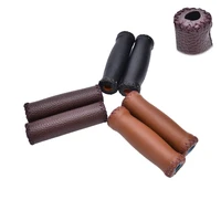 mountain vintage cycling road artificial leather bike grip end handlebar