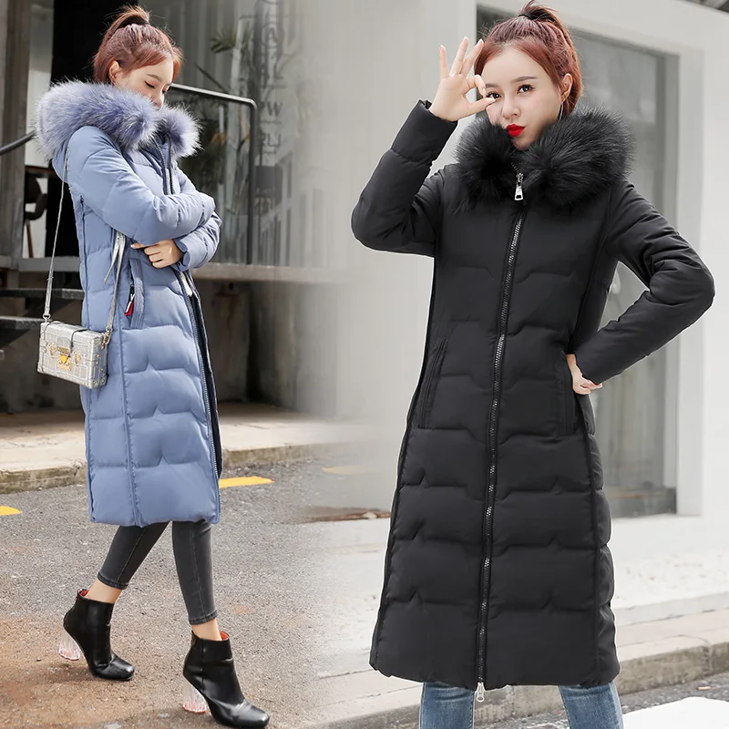 Элегантные парки с длинным рукавом теплая Женская куртка на молнии Офисная