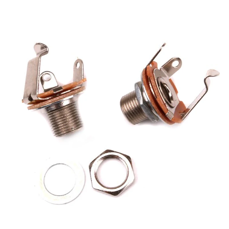 

1pc 6.35mm 2-Conductor Mono Chassis Guitar Jack Input Output Guitar Parts &Accessories Brand New