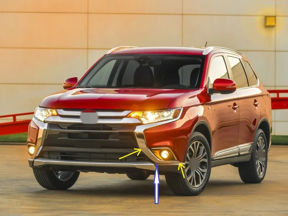 2 шт./пара хромированный передний бампер нижняя полоса крышка молдинговая