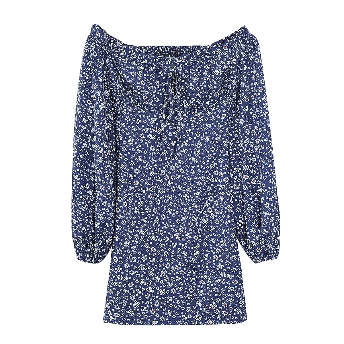 

Dress Blue women sexy Mini 2021 Summer Sundresses Party Club Beach Print chinese style clothes