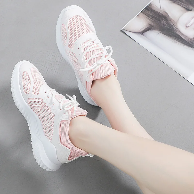 new Women Sneakers Fashion Breathble Vulcanized Shoes Pu leather Platform Lace up Casual White Tenis Feminino Zapatos De Mujer | Обувь