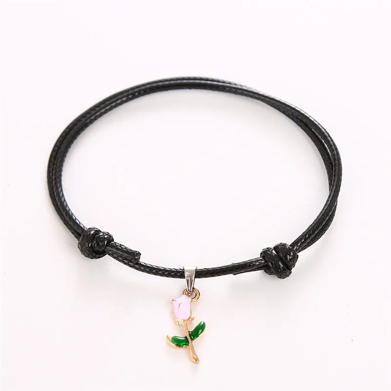 HTZZY новые модные браслеты для женщин красочные розовые простые винтажные