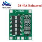 Модуль защиты PCB BMS 3S 40А, защитная плата зарядника литий-ионных и литий-полимерных батарей для двигателя перфоратора, 12,6 В, с балансиром