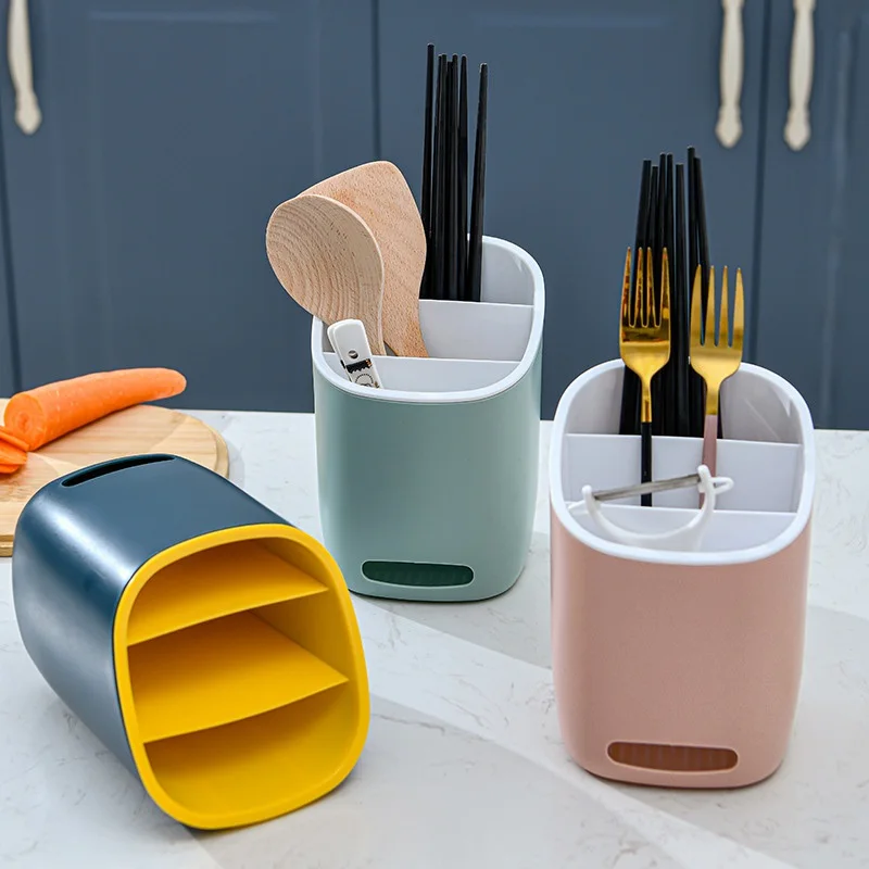 

Kitchen Drain Chopsticks Fork Knives Cage Holder Cutlery Storage Box Multicolors Organizer