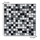 Черно-белая мозаичная Настенная Наклейка с 3D-эффектом, кухонная Водонепроницаемая перегородка, декоративные обои для ванной комнаты, маленькие квадраты