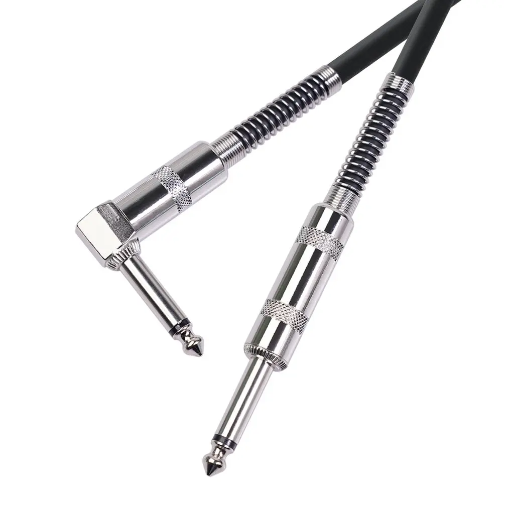 

6.35mm Electric Guitar Audio Cable Straight To Elbow Guitar Cable Electric Instrument Cable For Bass Keyboard