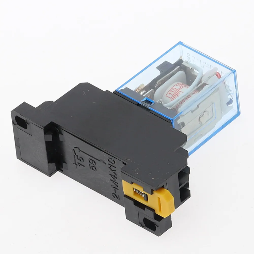 10set 12V 24V DC 110V 220V 380V AC Coil Power Relay LY2NJ DPDT 8 Pin HH62P JQX-13F With Socket Base OK images - 6