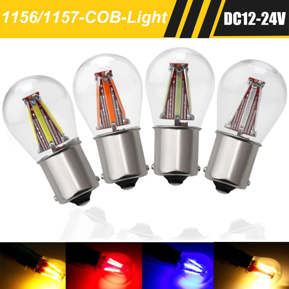 

1PCS 1156 BA15S P21W 1157 BAY15D P21/5W Filament LED Car Fog Light DRL Turn Signal Brake Instruction Reverse Lamp Bulb DC 12V