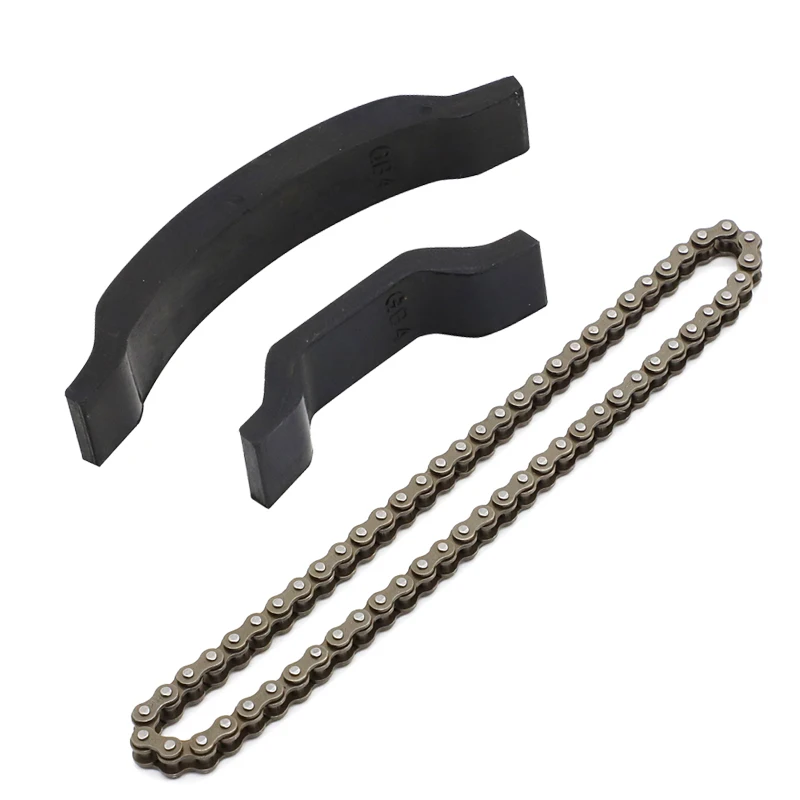 

62 звеньевая китайская цепь стартера с направляющими цепи стартера для 50cc 70cc 90cc 110cc 125cc ATV Quad Scooter Dirt Bike Go Karts TaoTao