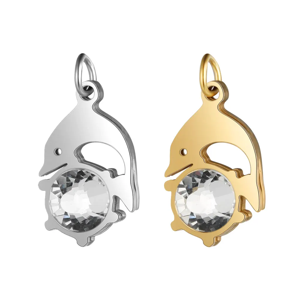 5 штук сказочная подвеска Дельфин Оптовая Продажа 7 мм хрустальный камень 100%