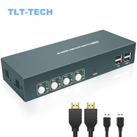 kvm switch hdmi kvm switches 4 port 4k30hz usb2 0 4 pc 1 monitor switchhotkey switchwith 4 hdmi cables and 4 usb cables