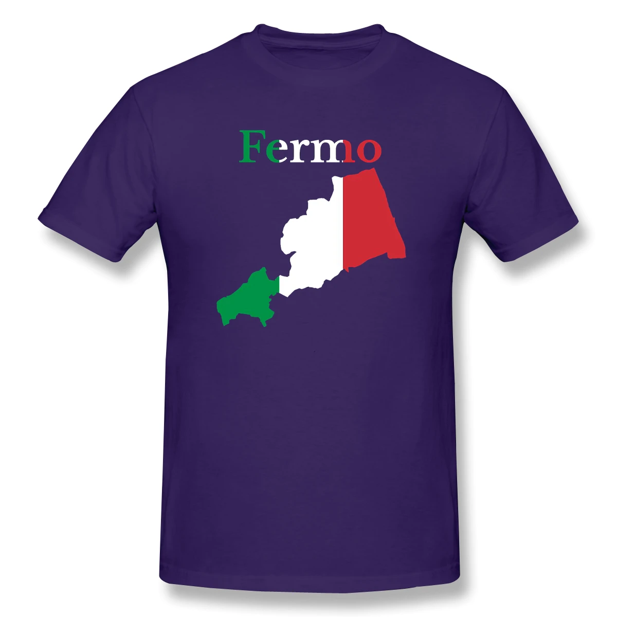 Province Of Fermo Map Italian Men's Basic Short Sleeve T-Shirt Funny Graphic R282 Tshirt USA Size | Мужская одежда