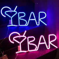 1 set bar neon light decorative beautiful safe neon lamp tube sign led light wall pub decor for party ktv christmas wall deco