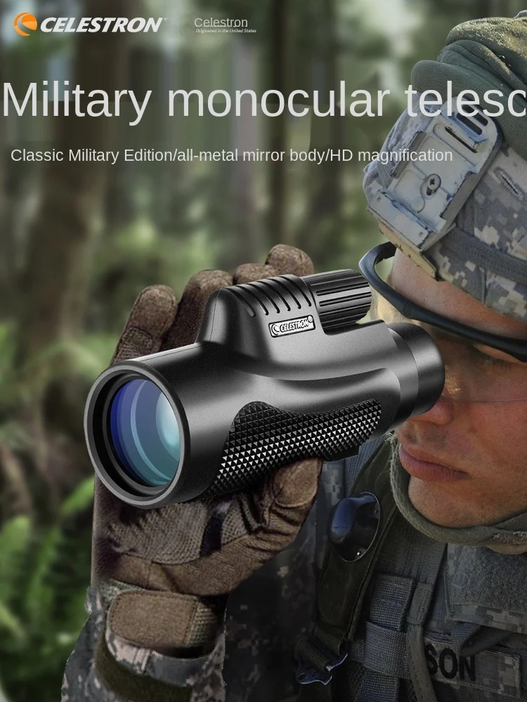 Celestron Professional 8X42/10X42 Monocular BAK4 Prism Optical Military IP7  Waterproof Long Range Distance  Portable Telescope