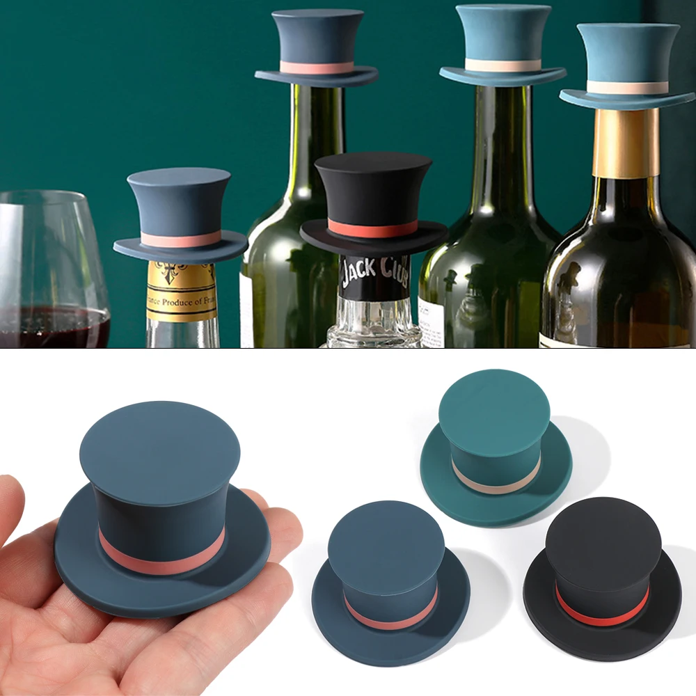 

Silicone Wine Stopper Wine Whiskey Cocktail Champagne Drink Stopper Reusable Creative Vacuum Sealed Storage Cap Bar Kitchen Tool