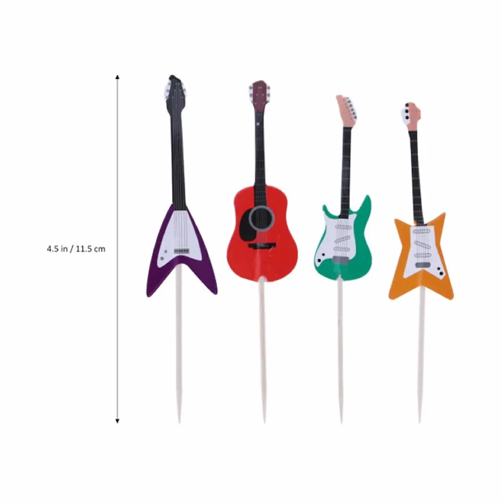 24 шт. гитарный музыкальный Топпер для торта с зубочисткой кексов на день рождения