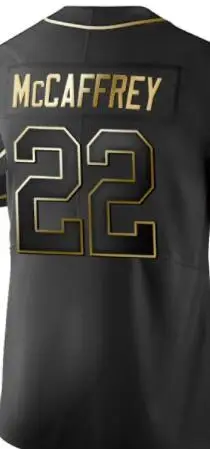 

BALIWEISA Christian McCaffrey Black Golden Jerseys T-shirt