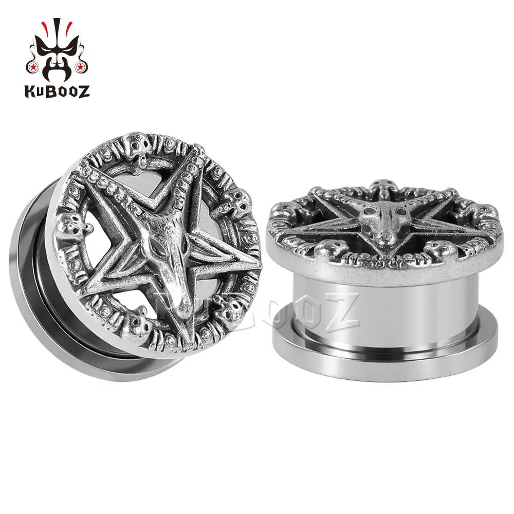 Хит Пентагон лого туннели пирсинг затычки для ушей ювелирные изделия тела