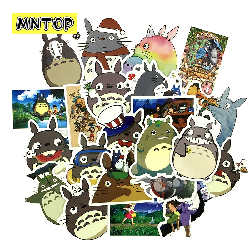 10/30/50pcs/Pack Japanese Anime My Neighbor Totoro Stickers For Laptop Luggage Motorcycle Phone Skateboard Kids Sticker Toys