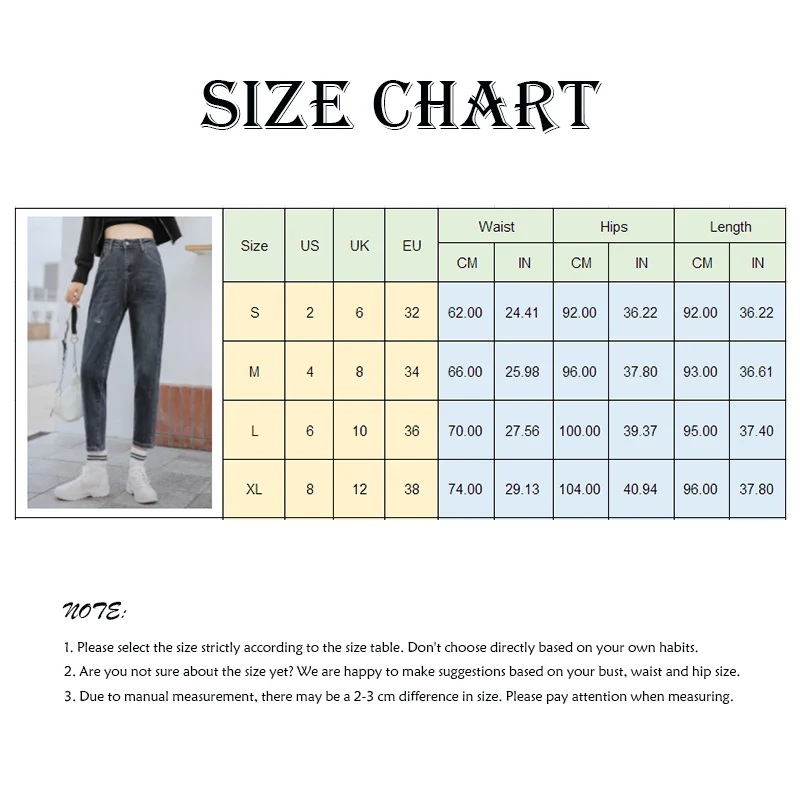 

Korean Style Loose Harem Jeans Women High Waist Stretch Ripped Jeans Streetwear Women Casual Cowboy Pants Females Ninth Trousers