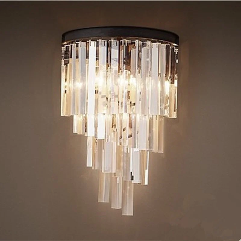 110v 220v Modern Art crystal decoration Iron wall lamp light indoor lighting sconces for bedroom | Лампы и освещение