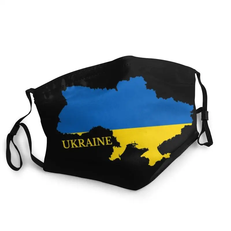 

Украина флаг карта лицевая маска унисекс дышащая маска Для мужчин против дымки Пылезащитная крышка респиратор муфельная печь