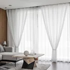Разноцветные простые тюлевые занавески s для гостиной, кухни, спальни, перегородки для комнаты, белые, желтые, синие, фиолетовые прозрачные Занавески Из вуали