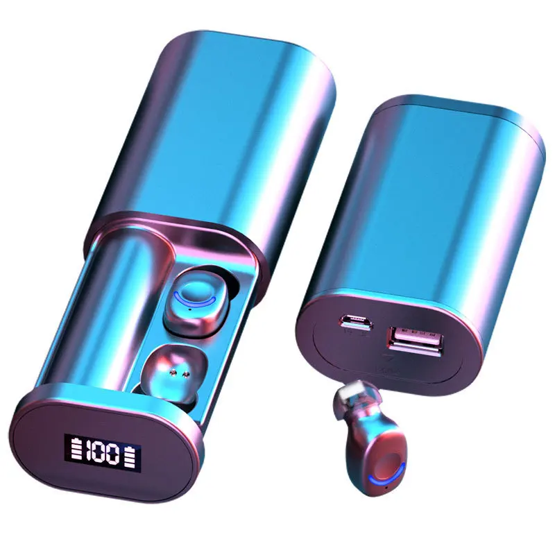 

Bluetooth 5.0 Earphones 2200mAh Charging Box Wireless Headphone 9D Stereo Sports Waterproof Earbuds Headsets With Microphone