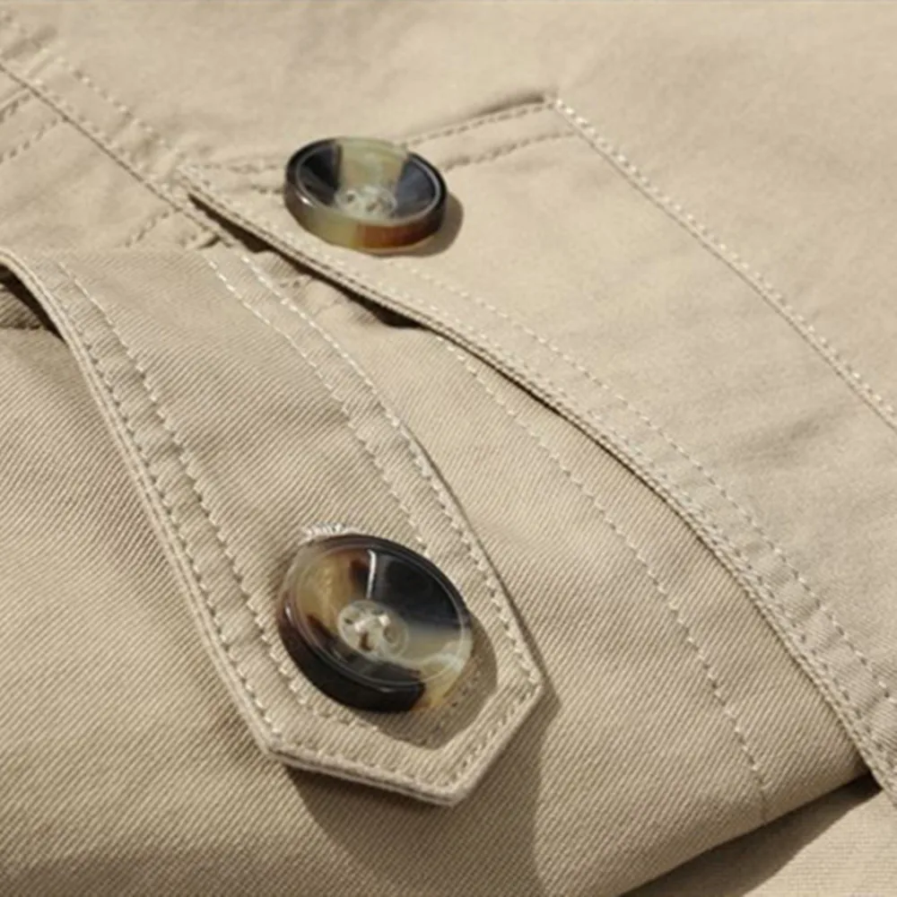 Модный осенне зимний мужской Тренч модная ветровка однотонный однобортный