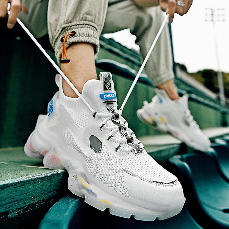 

Кроссовки мужские сетчатые для бега, брендовые дышащие легкие сникерсы, удобная обувь для тенниса