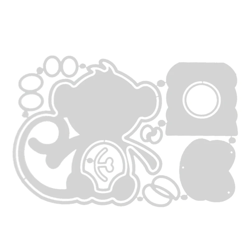 

Пасха коробка обезьянка металлический Трафаретный вырубной штамп Трафаретный Скрапбукинг Сделай Сам штамп для альбомов Бумага карты тисн...