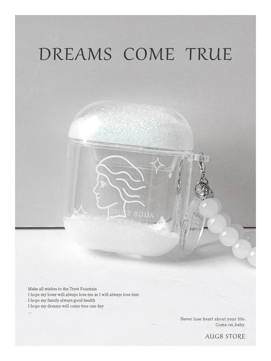 

Clear Liquid Quicksand Case for AirPods Pro 1 2 Couple Glitter Luxury Bling Angel Original Fashion Gift Mobile Phone