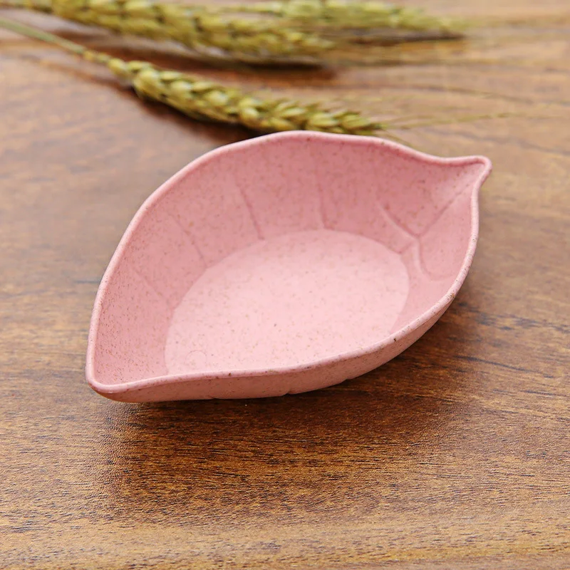 

Wheat stalk leaf small dish creative snack plate vinegar dish soy sauce dish bone dish pickle dish Coloured Leaf Saucers