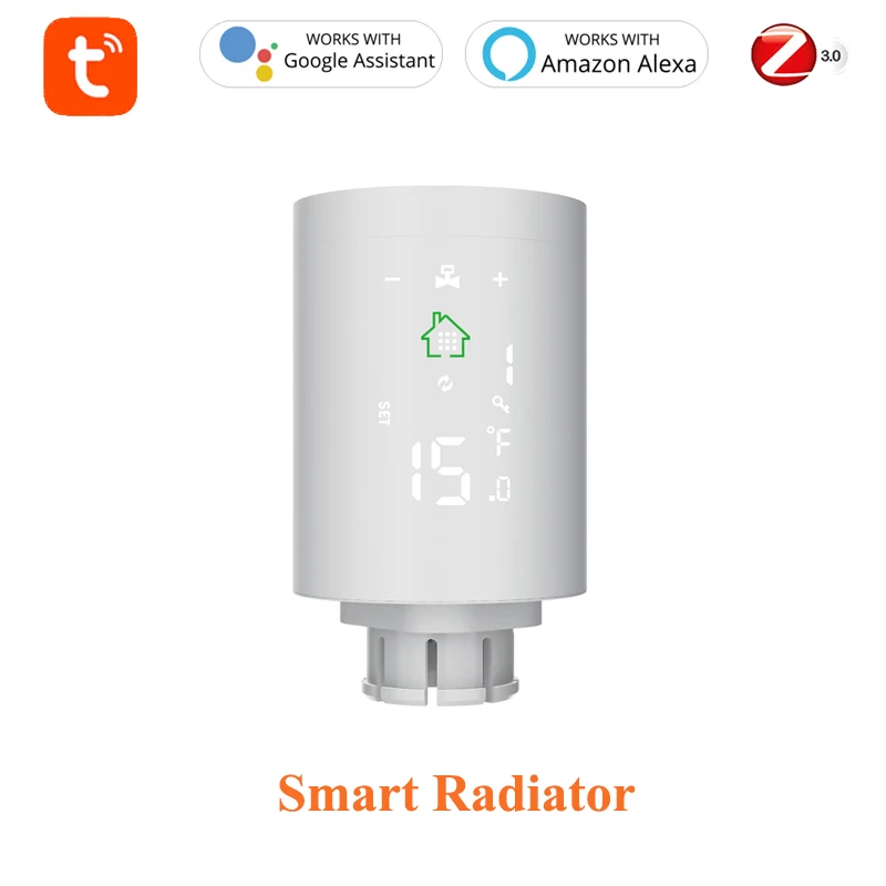 

Tuya ZigBee 3.0 Smart Home Radiator Actuator Thermostat Heater Temperature Controller Work With Alexa Google Home,need Gateway