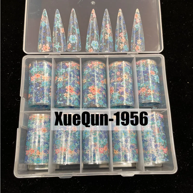 

Цветочная дизайнерская Фольга для ногтей XueQun 4*100 см