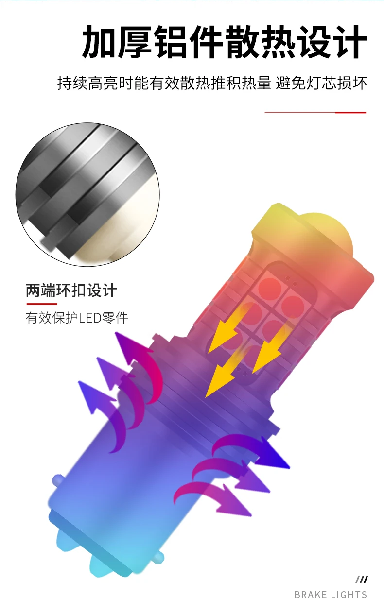 

FOR Toyota Prado 2004-2019 Brake Light LEDBrake Warning Flashing Highlight Rear Bulb Prado Car Light Modification