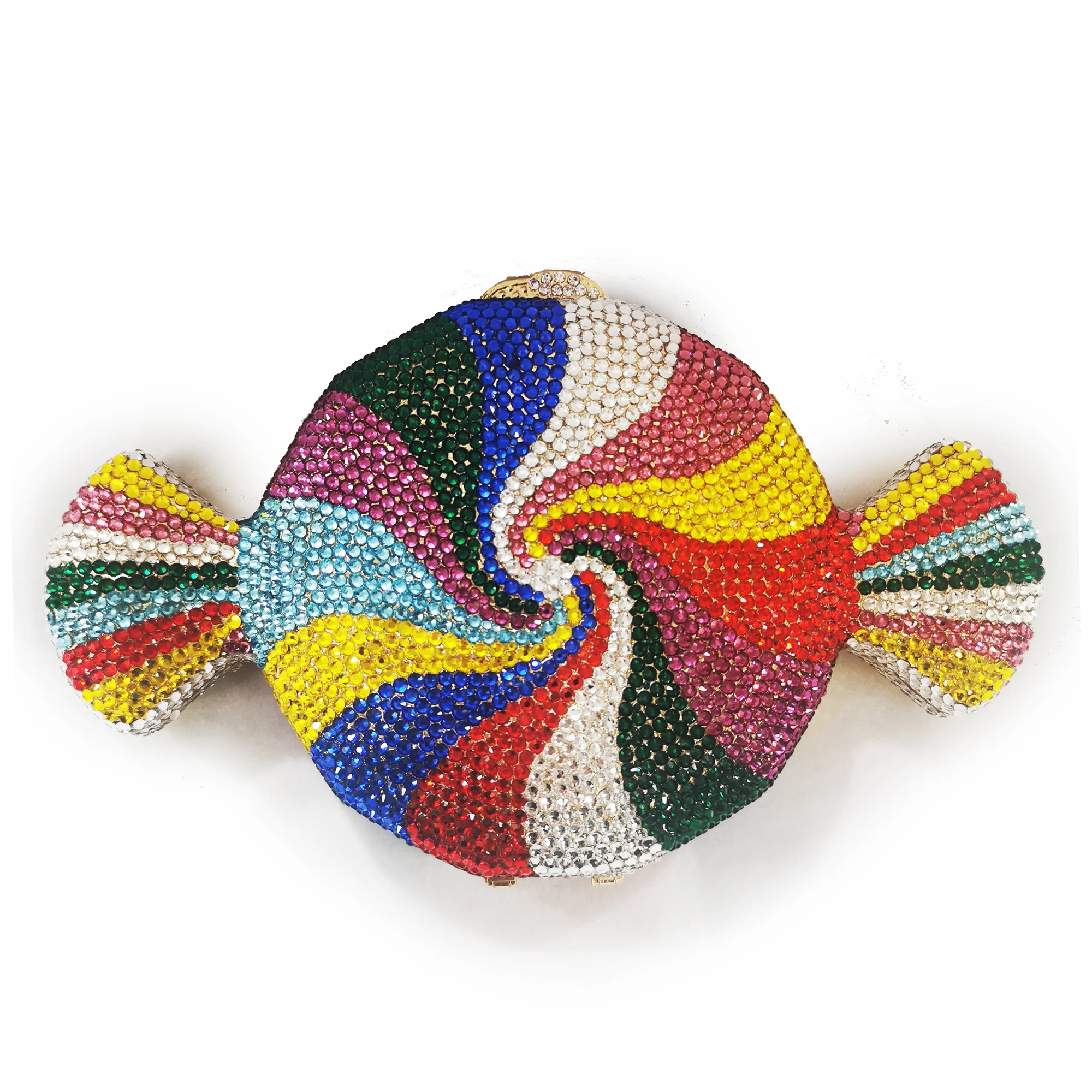 

New Arrival Clutch Bag Blue/Yellow/Green/White Multicolored Candy Shape Full Dimaond Women’s Crystal Party Wedding MiniHandbags