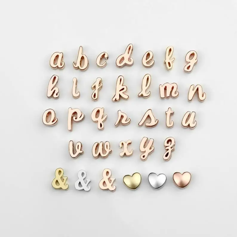 10 мм маленькое ожерелье с буквенным принтом пара кулонов A Z оригинальная цепочка