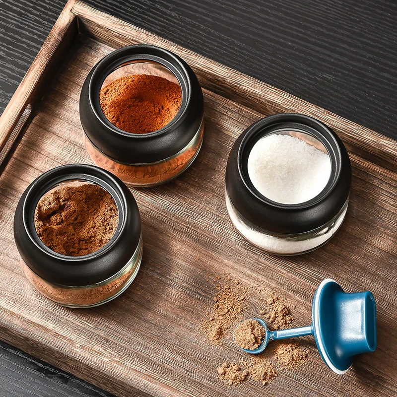 Кухонная коробка для приправ стеклянная влагостойкая банка бытовой бак масла бутылка MSG|Солонки и тара