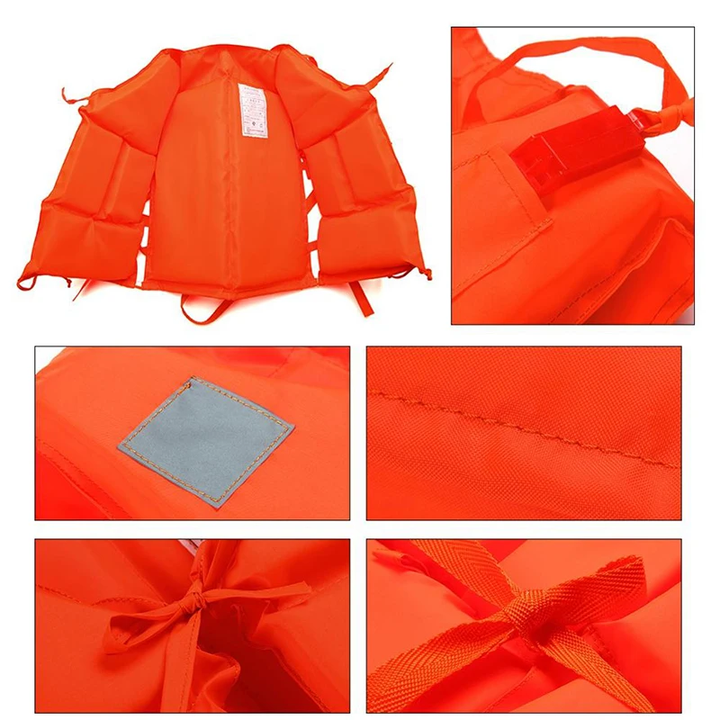 

Lightweight Life Vest Adult Durable Nylon Foam Life Jacket Swimming Fishing Water Sport Safety Survival Supplies With Whistle