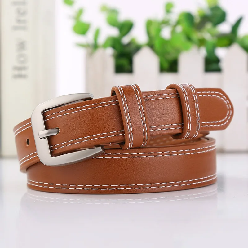 Кожаные женские модные ретро тонкие ремни дизайнерские Роскошные брендовые