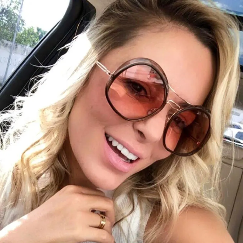 Большие коричневые солнцезащитные очки 2020 тренды для женщин роскошный бренд