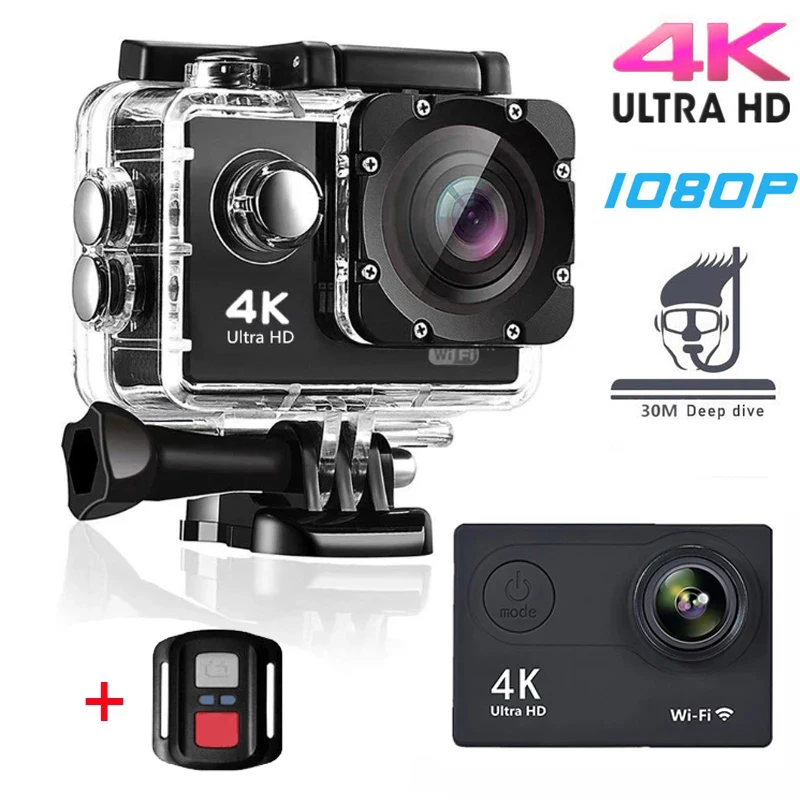 Оригинальная Экшн камера H9 Ultra HD 4K/30fps Wi Fi 2 0 дюйма 170D Подводная Водонепроницаемая