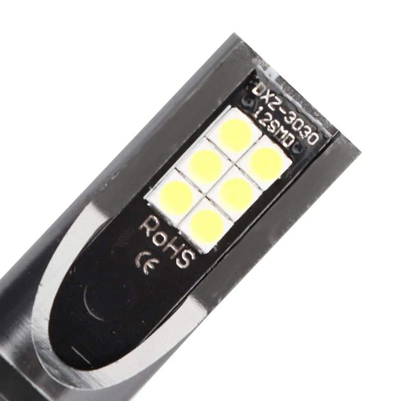 1 шт. H3 светодиодсветильник фары противотуманные белые лампы 6000k 12SMD передняя